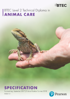 BTEC Level 2 Technicals Animal Care: specification